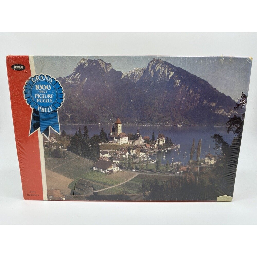 Vintage Jaymar Puzzle 1000 Pc Spiez Switzerland NEW Sealed Grand Prize